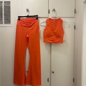 Orange Women's Pants & Jumpsuit Set